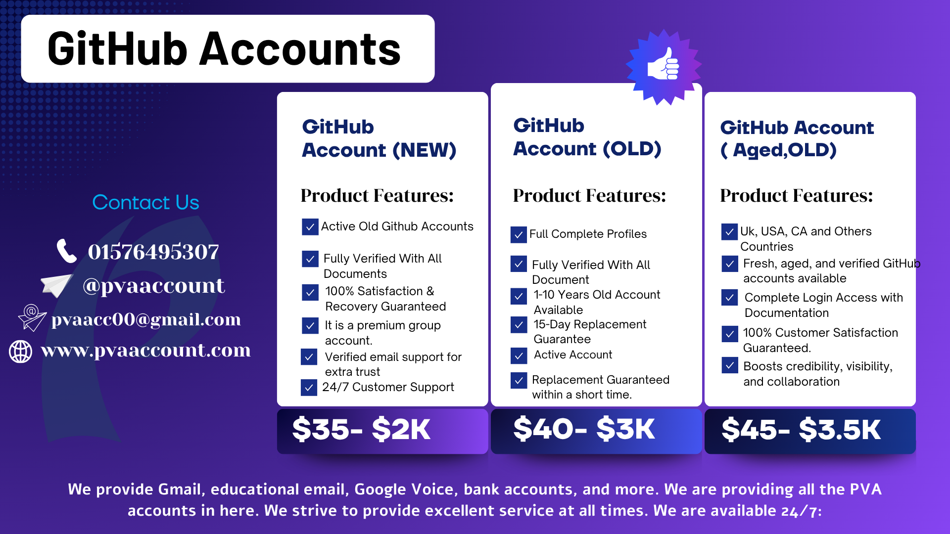 Buy GitHub Accounts