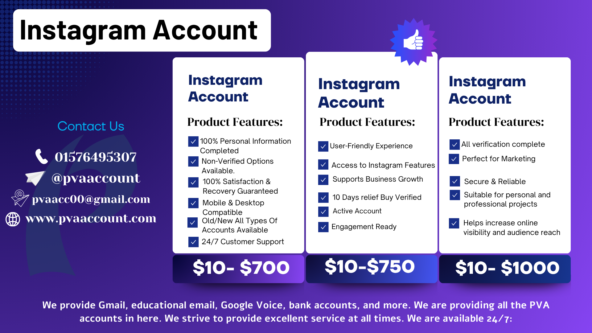 Buy Instagram Accounts