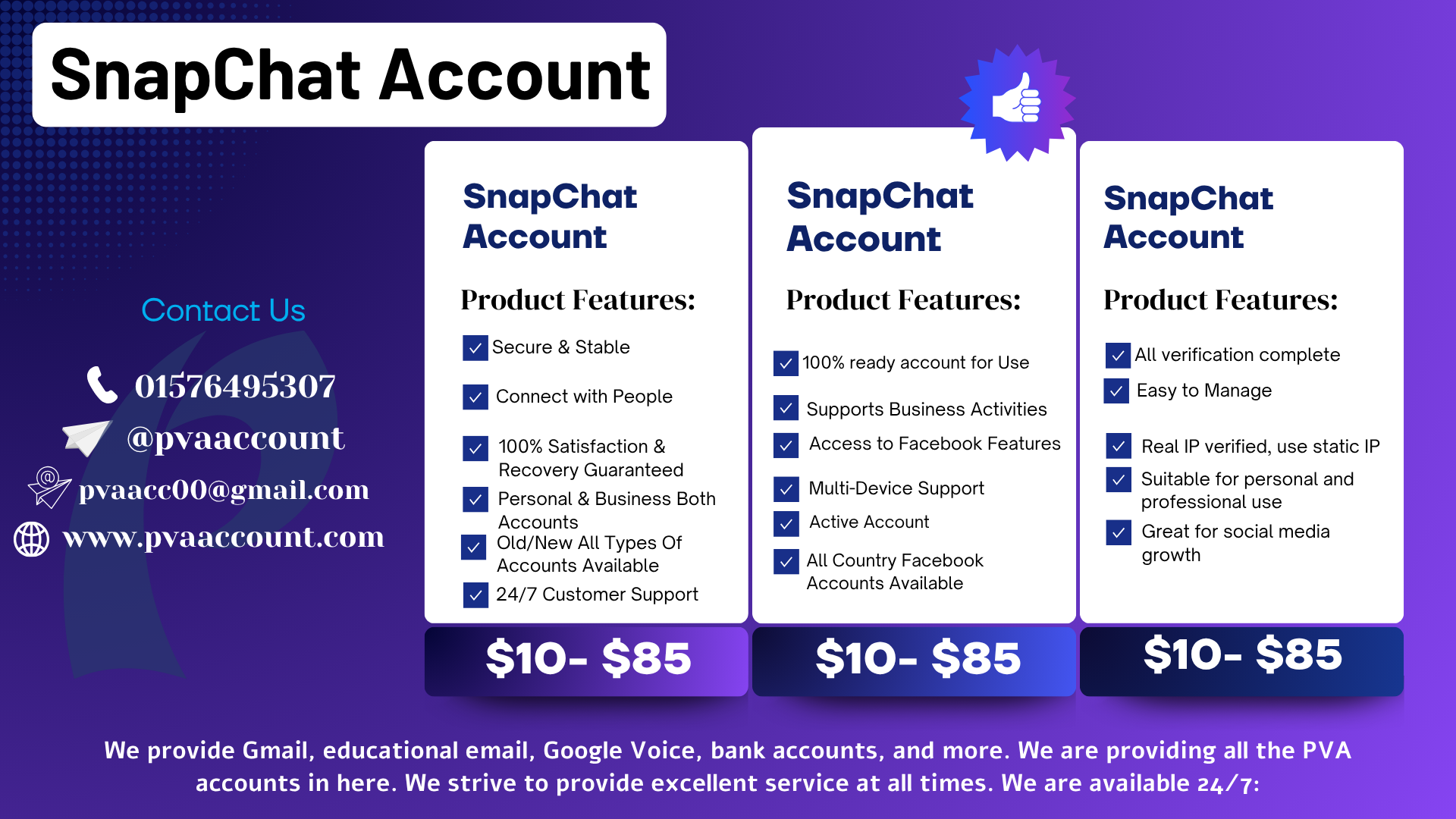 Buy Snapchat Accounts