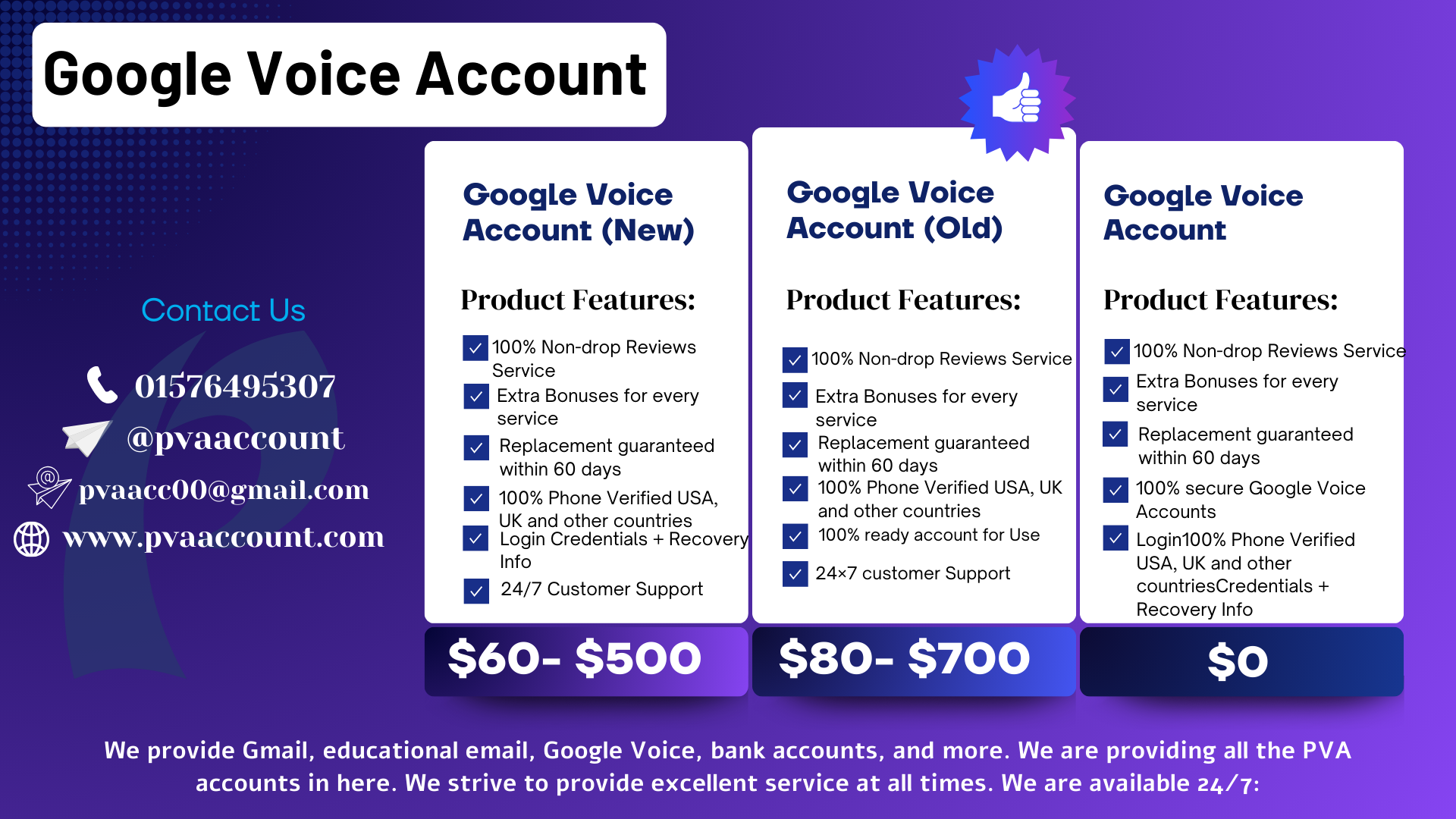 Buy Google Voice Account